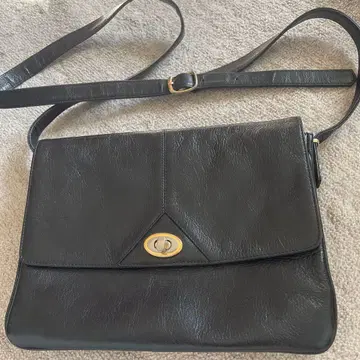 새상품급 블랙 가죽 숄더백 잠마로 프랑스제 천연 가죽