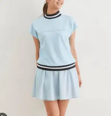 JUN AND ROPE 라이트 블루 스커트 세트 골프