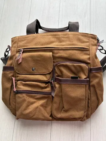 브라운 다기능 숄더백