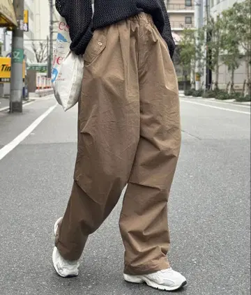 미사용 새상품 [ CPCM ] 면 나일론 니턱 팬츠