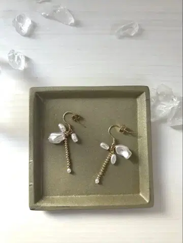 펄 x 골드 귀걸이