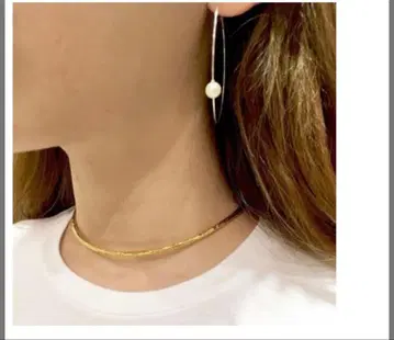 e.m. 골드 두드림 가공 초커