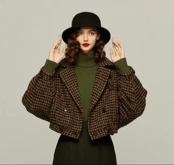 [티켓은 모두 완판] 2WAY 더블 브레스트 디자인 자켓 BROWN XS