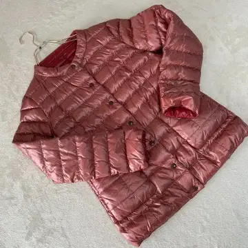멜베이유방트 라이트 다운 자켓 리버서블 빨간색 핑크 사이즈 M