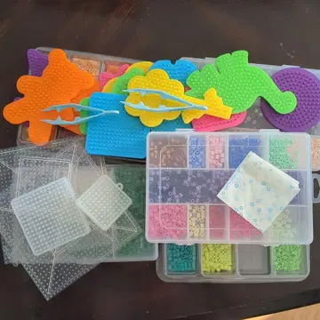 펄러비즈 세트 (다색, 플레이트 포함)