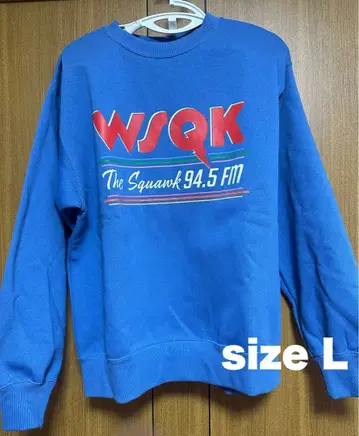 WSQK 크루넥 맨투맨 L 사이즈 파랑