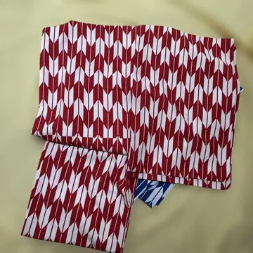 새상품급 야가스리 빨간색 워셔블 기모노