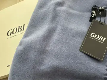 gobi 캐시미어 머플러 스카이블루 미사용 새상품 박스 포함