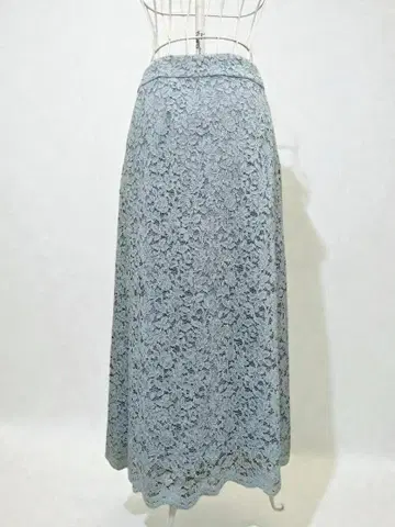 플라스테 레이스 블루 롱 스커트