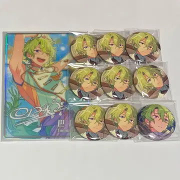 토모에 히요리 레인보우 컬러 꽃 포트레이트 캔뱃지