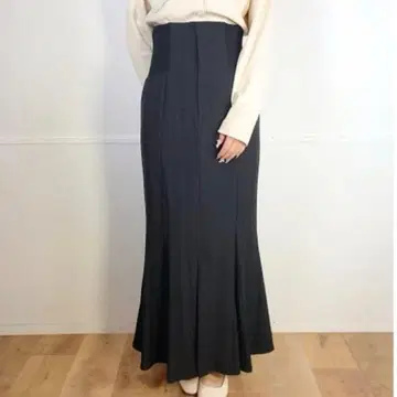 cocodeal 니트 코르셋 머메이드 스커트 블랙