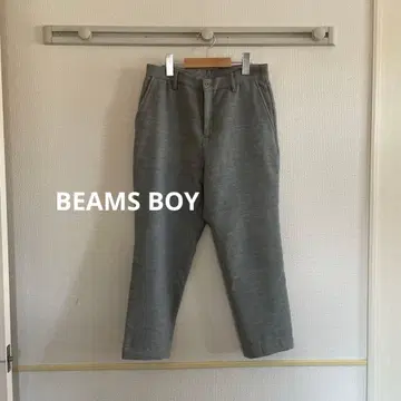 새상품급 BEAMS BOYS 멜톤 테이퍼드 팬츠 그레이