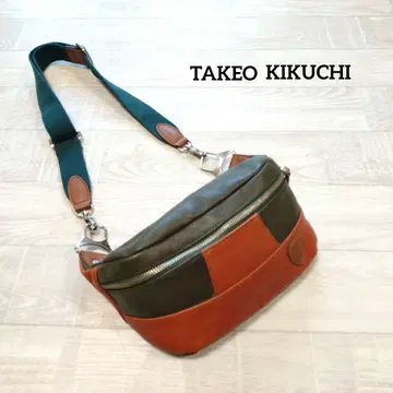 TAKEO KIKUCHI 다케오 키쿠치 천연 가죽 바디 백