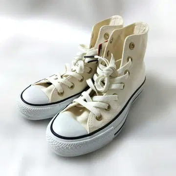 CONVERSE 하이컷 스니커즈 골드 아이렛 4.5 US