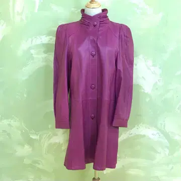 F3460 adarcrea S.L. 가죽 코트 사이즈 9 퍼플