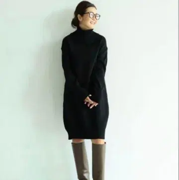 데미-럭스 빔즈 프리 스타일 니트 메구로 코시 니트 원피스