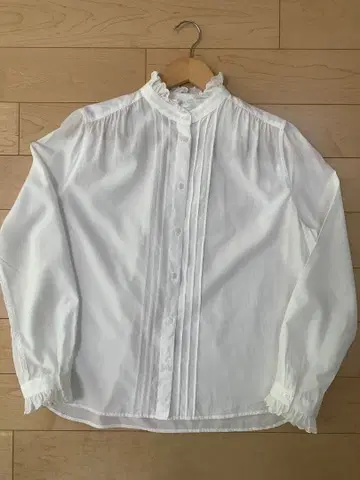 sinme 스칼라 자수 셔츠 화이트