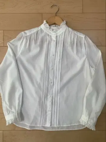 sinme 스칼라 자수 셔츠 화이트