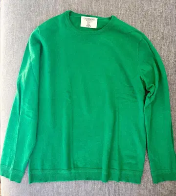 SHIPS 캐시미어 100% 그린 크루넥 스웨터 크리스마스 컬러