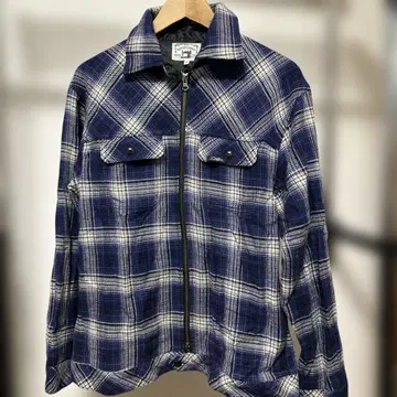 DUFFER 인디고 염색 지퍼 셔츠 자켓 더퍼