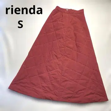 rienda 리엔다 버건디 퀼팅 A라인 플레어 스커트 S