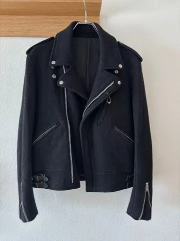 Scye 울 더블 라이더 자켓 36