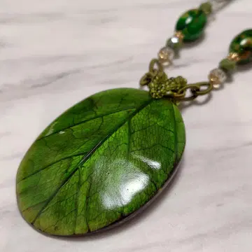 잎맥 레진 펜던트 목걸이 액세서리 주얼리