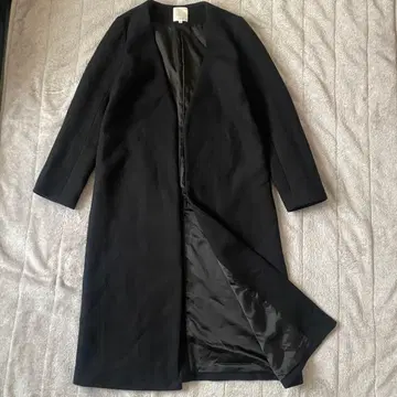 투데이풀 노카라 롱 코트 36 울 블렌드