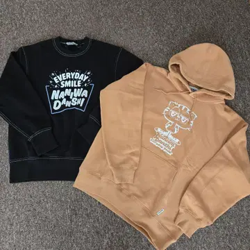 GU 맨투맨 블랙 브라운 2세트