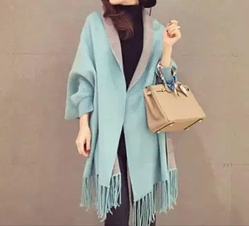 새상품 고급 따뜻한 촉감 최고 봄 니트 스웨터 상질 프린지 판초 맨