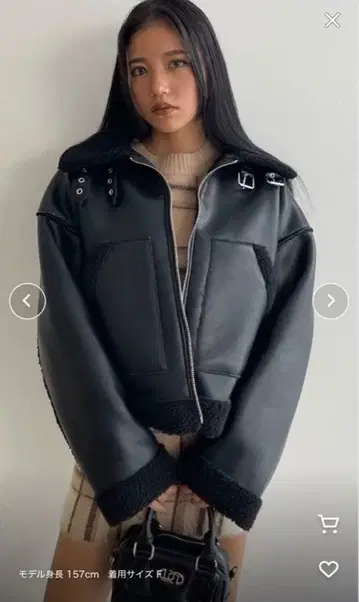 새상품급 EMODA 에모다 페이크 무스탕 자켓 블랙 보아 짧은 기장 갸루