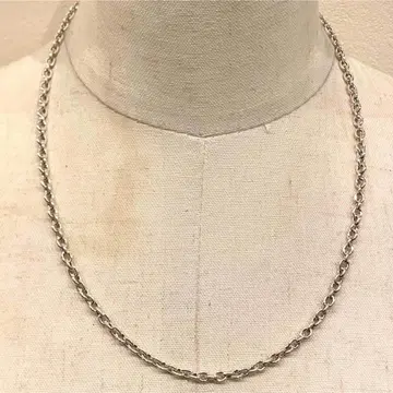 SILVER925 OVAL CHAIN NECKLACE/실버/목걸이