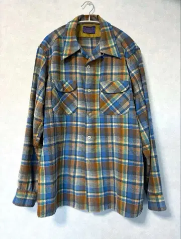 70s PENDLETON 펜들턴 오픈 칼라 셔츠