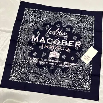 새상품 레어 미국제 하바행크 반다나 MACOBER 페이즐리 네이비