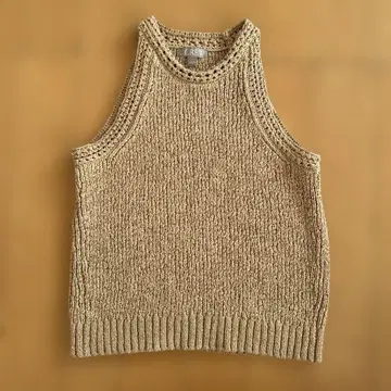 J.CREW 베이지 슬리브리스 니트 S