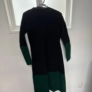 니트 원피스 블랙 그린