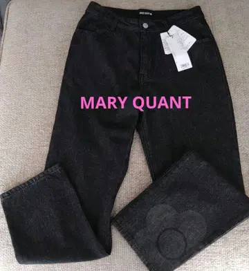 새상품 MARY QUANT 마리크와 데님 블랙
