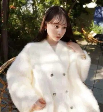 Le.ema 루에마 모헤어 터치 더블 버튼 가디건