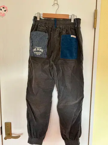 라임 잉크 코듀로이 그레이 캐주얼 팬츠 귀여운 팬츠 티티카카