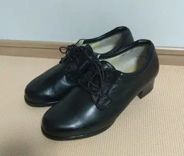 Harbs 블랙 가죽 레이스업 슈즈 23.0 cm