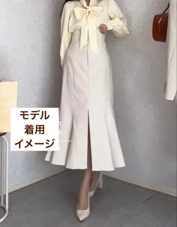 [ clear ] 허리 리브 슬릿 머메이드 스커트