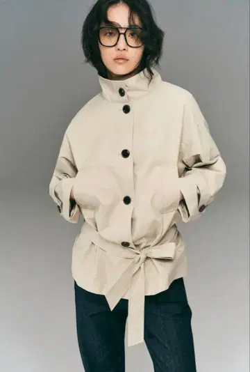 H&M 벨트 포함 숏 트렌치 S 택 포함 새상품