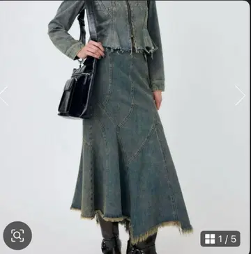 moussy PANEL MERMAID 데님 스커트 L