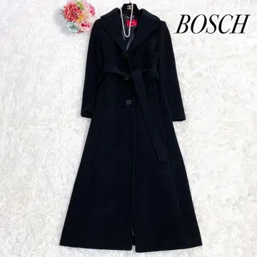 새상품급 BOSCH 캐시미어 혼방 벨티드 코트 체스터 맥시 길이 38