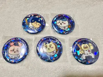 치이카와 x MLB 콜라보 캔뱃지 5종 세트