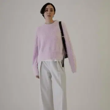 SALON adam et rope 샤기 크루넥 니트 풀오버