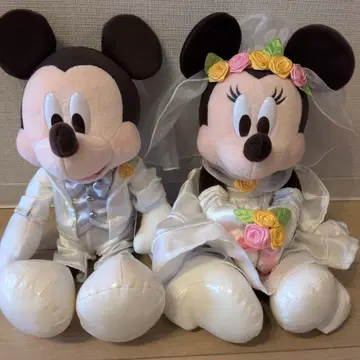 미키 미니 웨딩 봉제 인형 세트