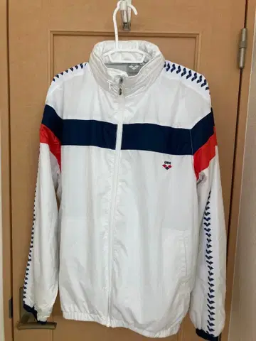 arena 나일론 자켓 팬츠 세트 화이트/네이비/레드