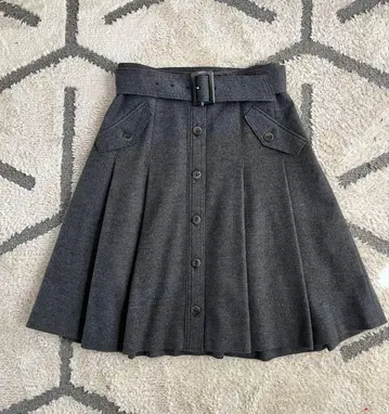 울 100% 일본제 플레어 스커트