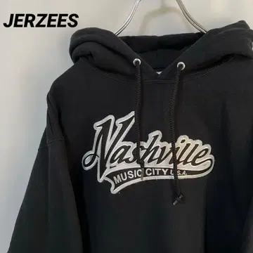 N-6143 JERZEES 미국 빈티지 의류 내슈빌 후드 맨투맨 L